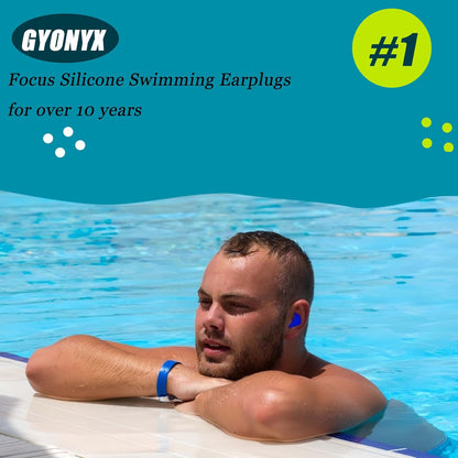 4 Pair Moldable Silicone Ear Plugs for Swimming, Sleeping, Concerts, Reusable Waterproof Swimming Ear Plugs for Adult, Men, Women, Water Play Accessories for Surfing, Floating, Pool