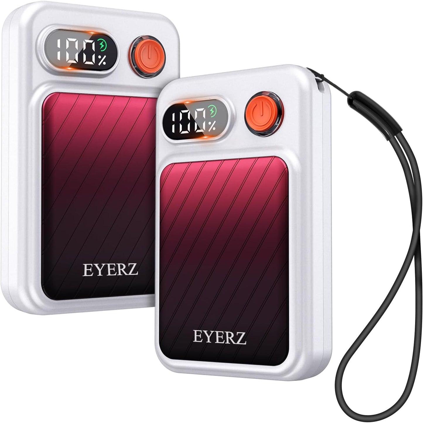 Electric Hand Warmers Rechargeable 2 Pack, Magnetic AI Hand Warmers with LED Display & 4 Levels, Portable Pocket Heater, Gifts for Christmas, Camping, Golf, Raynauds, Hunting, Women & Men