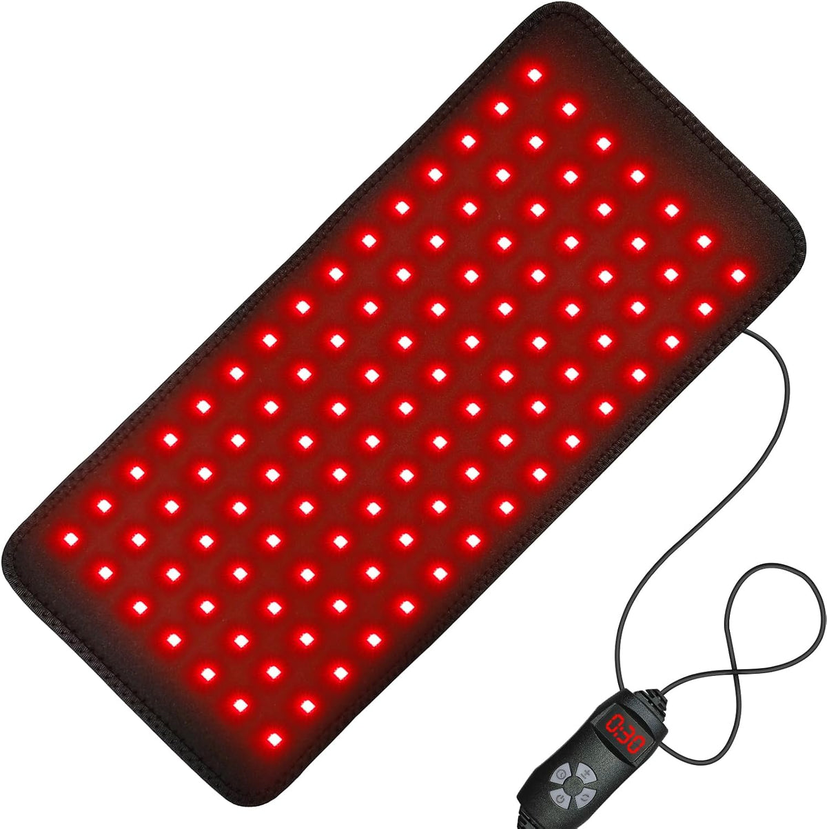 bonodave Red Light Therapy Pad for Body Back Knee Shoulder Hands Feet 660nm 850nm Home Use 3 Chips in 1 Infrared Wrap Belt Gift for Women Men (Corded)