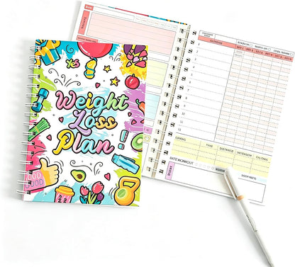 icceemee Undated Health & Wellness Planner – Daily Food Diary, Habit Tracker & Fitness Journal for Weight Loss, Gluten Free Dairy Free Sugar Free Diet, Mood & Energy Log, Meal & Exercise Notebook for Women & Men