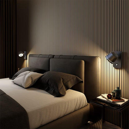 Aisilan LED Plug in Wall Sconce with Touch Dimmable Control Adjustable Wall Mounted Lamp Angle Anti-Glare Matte White Aluminum Bedside Reading Wall Lights for Bedroom Living Room
