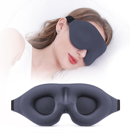 YIVIEW Sleep Mask for Side Sleeper, Complete Light Blocking 3D Sleeping Eye Mask, Soft Breathable Eye Cover for Women Men, Relaxing Zero Pressure Night Blindfold | Soft Breathable Eye Cover for Women Men, 3D Sleeping Eye Mask Black, Relaxing Travel