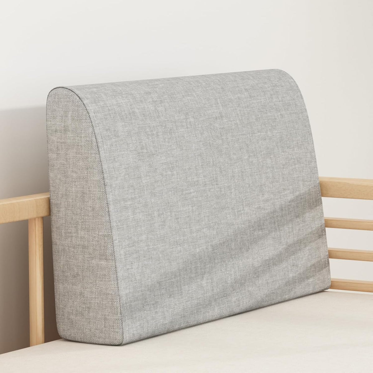 Couch Back Cushions Pillows, Wedge Pillow for Couch & Bed, Back Lumbar Support Pillow, High-Density Foam Backrest Cushion with Linen Cover for Back Pain Relief