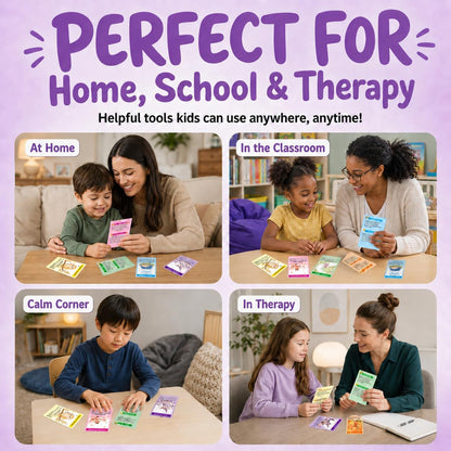Somatic Therapy Cards for Kids, 52 Emotional Regulation Exercises Mindfulness, Calm, Focus & Coping Skills Therapy Tools for Home, School, Calm Down Corner Ages 5-12