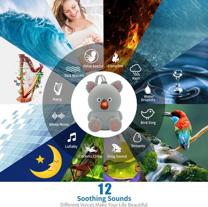 Portable White Noise Machine with Bluetooth Speaker Baby Sound Machine