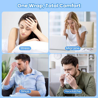 ONLYCARE Migraine Relief Cap, Headache Relief Cold Cap for Migraine Relief | Soothing Headache Ice Face Pack Mask, Cold Compress Head Wrap for Sinus, Tension, Stress, Hangover, Self Care Gifts for Women