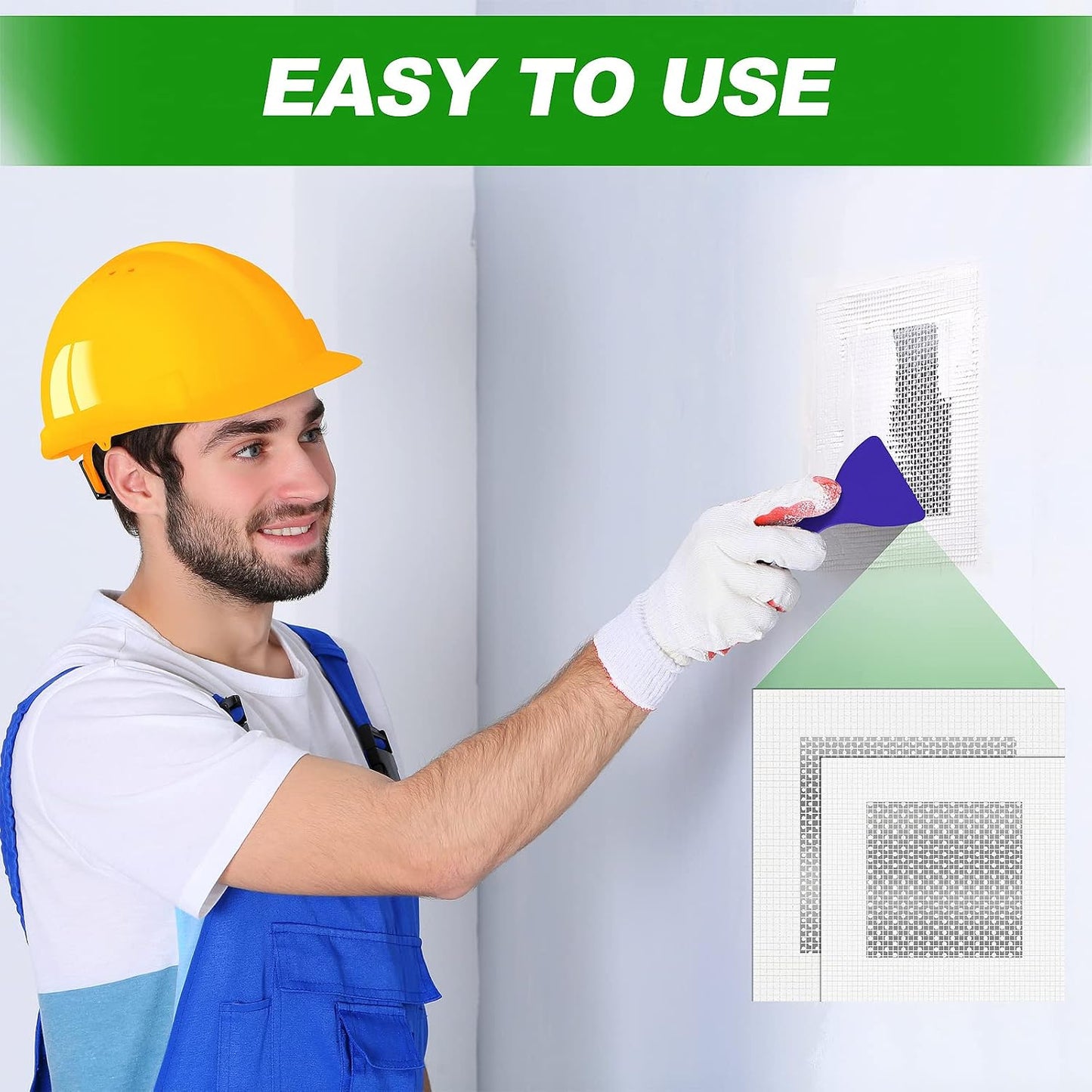 Drywall Repair Kit, 13 Piece Aluminum Wall Repair Patch Kit, 2/4/6/8 inch Aluminum Drywall Patch, Quick Fix Plaster