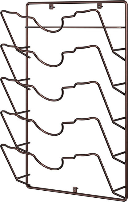 Simple Houseware Wall Door Mounted Pot Lid Rack Organizer, Chrome Finish | 9.5" W x 4.5" D x 17.2" H Shelf