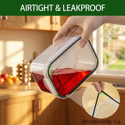 4 Pack Fruit Storage Containers for Fridge with Removable Colanders，4 in 1 Produce Storage Containers with Lids, Leakproof Fridge Organizer Bins for Salad Berry Lettuce Vegetables Meat Keeper Fresh