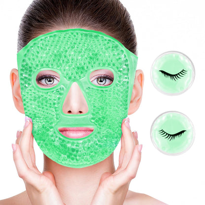 Cold Face Eye Masks Ice Face Mask Hot Cold Compress for Dark Circles, Puffiness, Migraines, Headache, Stress, Redness, Cooling Face Masks for Women Man, Skin Care