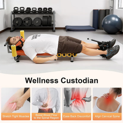 Training Bench, Back Stretch Bench Neck Stretcher Back and Neck Decompression Inline Back Stretcher Work Out Bench for Tension Relief for Home, Office, Gym 286.6 Lbs Weight Capacity