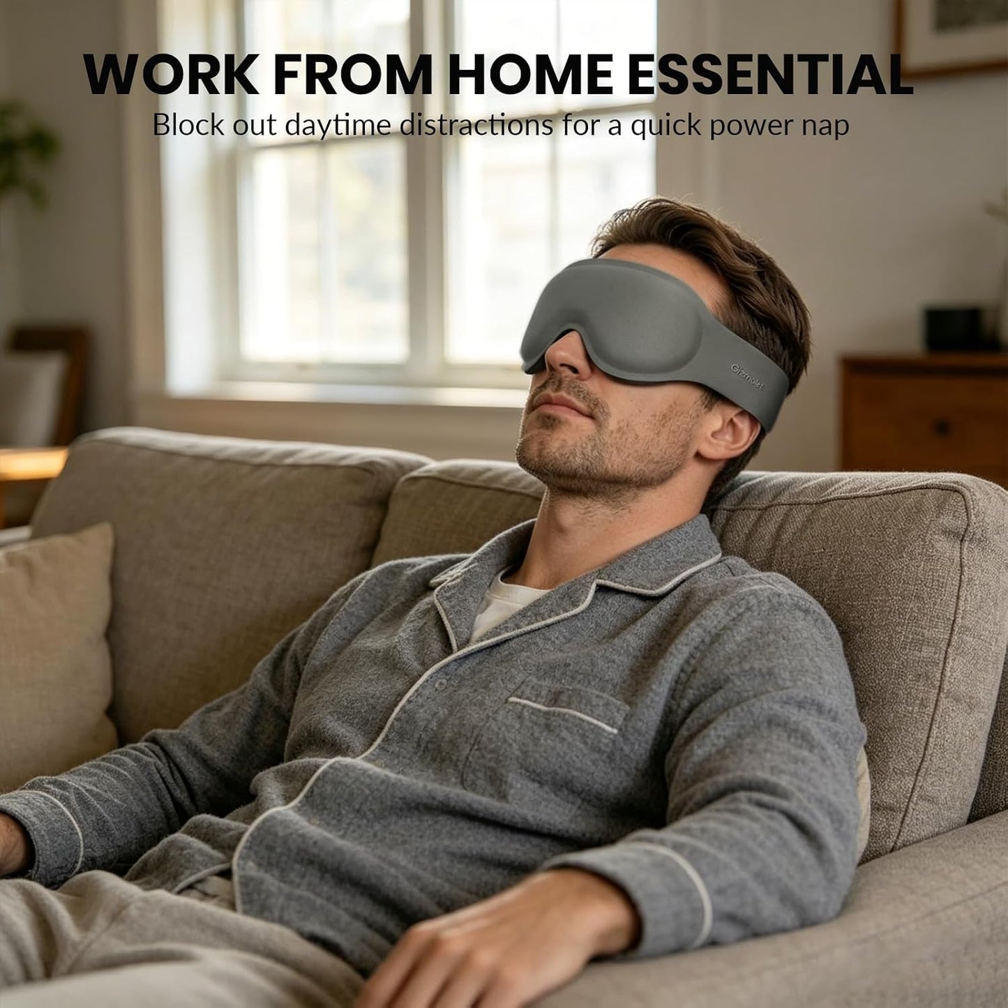 Maximum Blackout Sleep Mask for Deep Sleep, 3D Eye Mask with Spacious Eye Cups, Zero Eye Pressure, Long Eyelash & Lash Extension Friendly, Eye Cover for Travel/Shift Work/Daytime Sleep, Black
