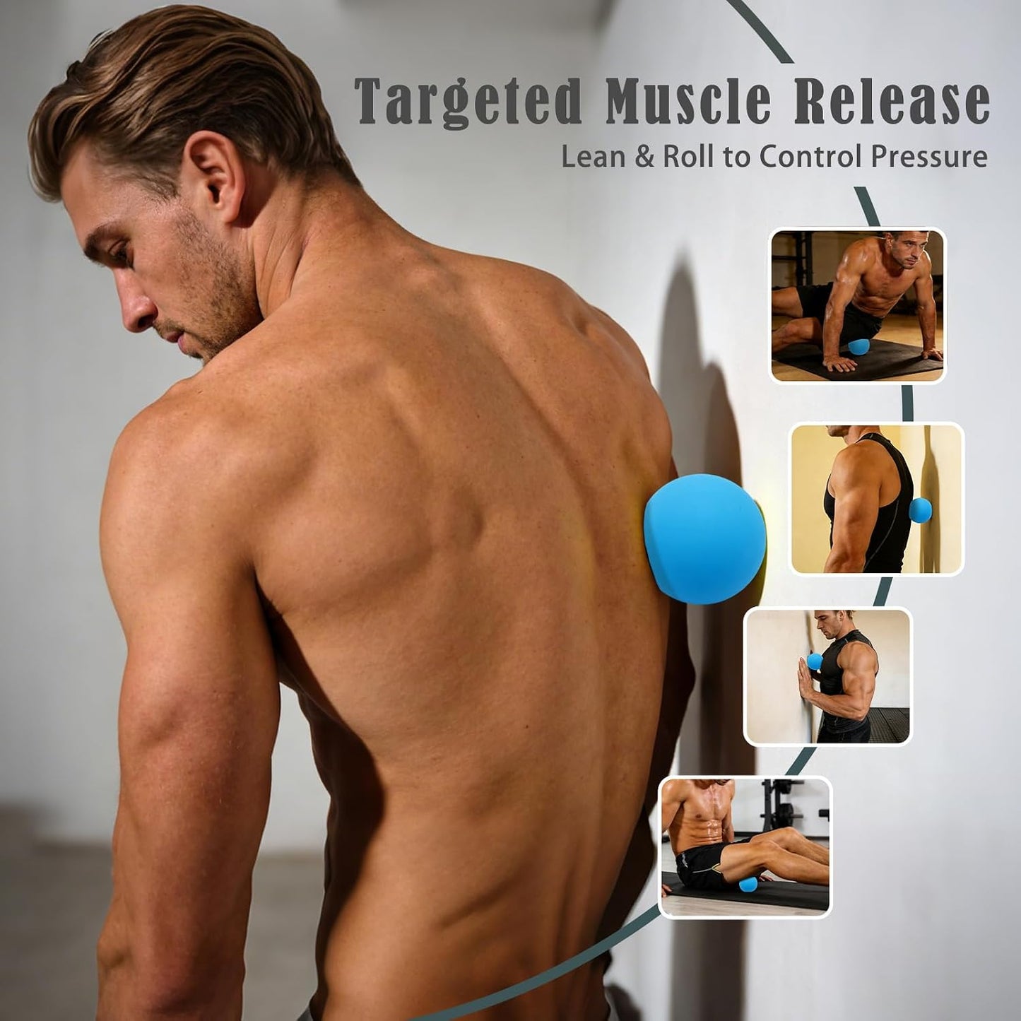 Silicone Lacrosse Balls for Yoga and Myofascial Release - Deep Tissue Massage,Trigger Point Therapy and Foot Plantar Fasciitis,Muscle Knots,Relieving Muscle Pain,Muscle Soreness Balls