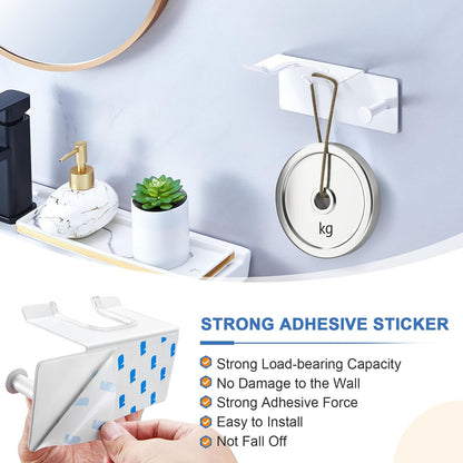 Hair Dryer Holder Wall Mounted, Blow Dryer Holder Adhesive, Metal Hairdryer Holder for Bathroom, Hair Tool Organizer with Plug&Cord for Cabinet Bathroom Bedroom Barber Shops (Rose Gold)