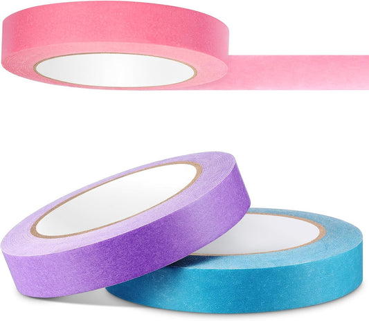 Glenmal 3 Rolls Laboratory Labeling Tapes, 164 Feet Long x 3/4 Inch Width, Temperature Resistant Water Resistant Freezer, Assorted Color for Marking and Colorful Coding Label Tape(Light Color)