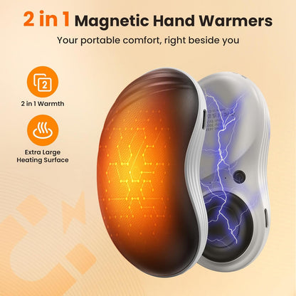 Hand Warmers Rechargeable, Electric Hand Warmers with Fidget Spinner, 2 Pack 6000mAh Reusable Charging Handwarmers, Magnetic Pocket Heater Gifts for Women, Men, Outdoor, Hunting, Fishing, Golf Camping