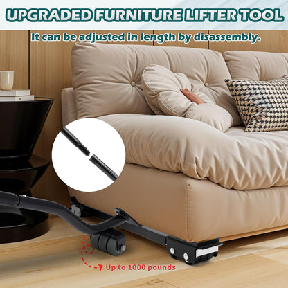 Extendable Appliance Rollers with Upgraded Furniture Lifter Tools, Grey | Extendable Appliance Heavy Duty Furniture Mover with Wheels Stand Sliders, Washers Dryers Moving Kitchen Refrigerators Sofa