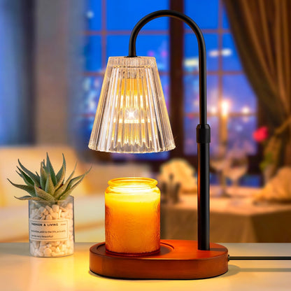 Candle Warmer Lamp with Timer - Electric Candles Wax Warmers Glass Lamps