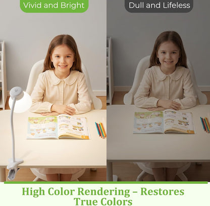 Desk Lamps for Home Office,Small LED Reading Lamp,5000K Eye-Care Desk Light
