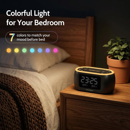 HOUSBAY Digital Alarm Clock Radio for Bedrooms with Night Light