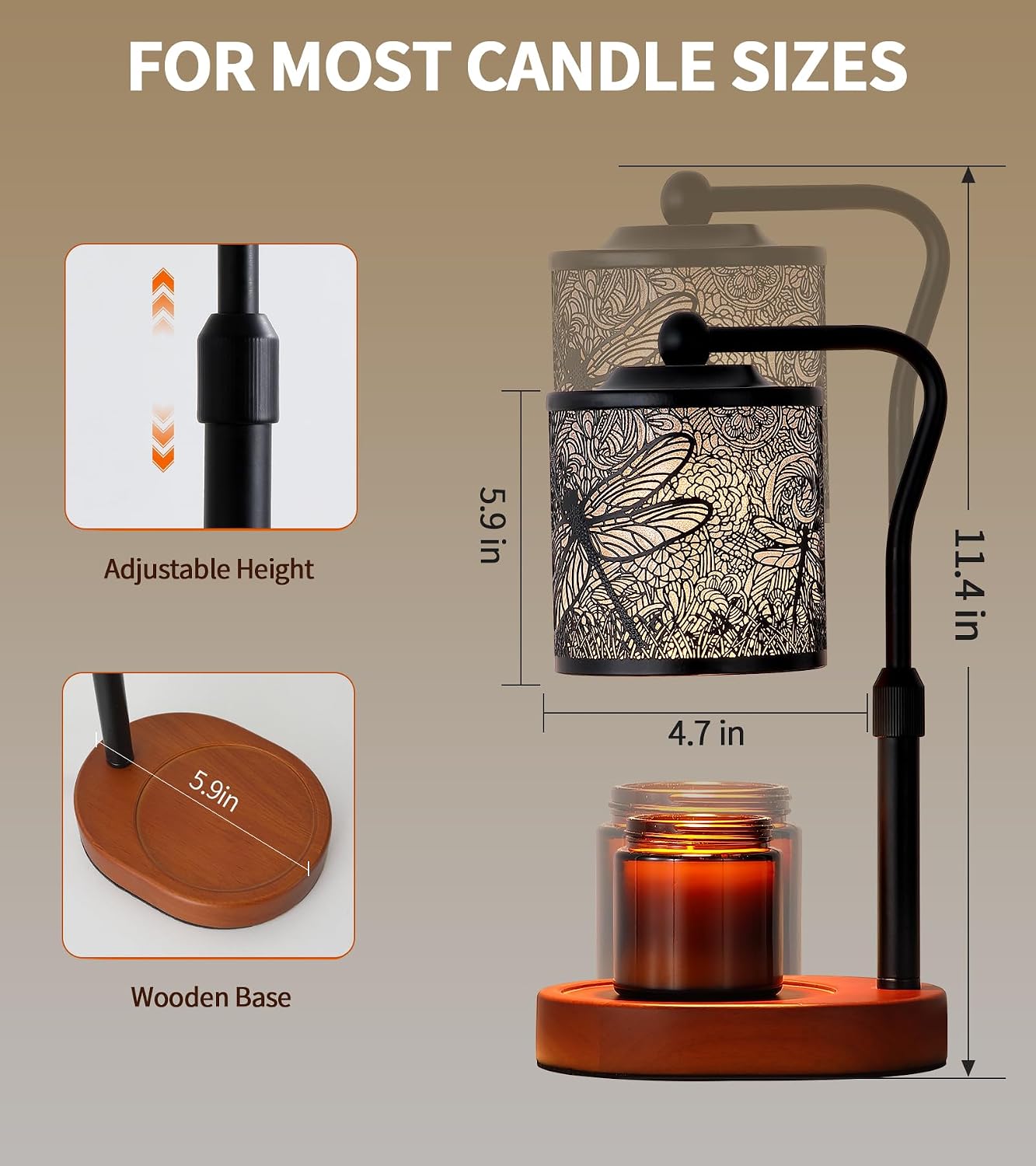 MEXISUE Candle Warmer Lamp with Timer, Bird Candle Warmer Lamp with Jar Candles,Wax Melt Warmer for Housewarming Gift, Birthday Mother's Day Valentines Gifts for Women,Mom,Sister,Bedroom Decor
