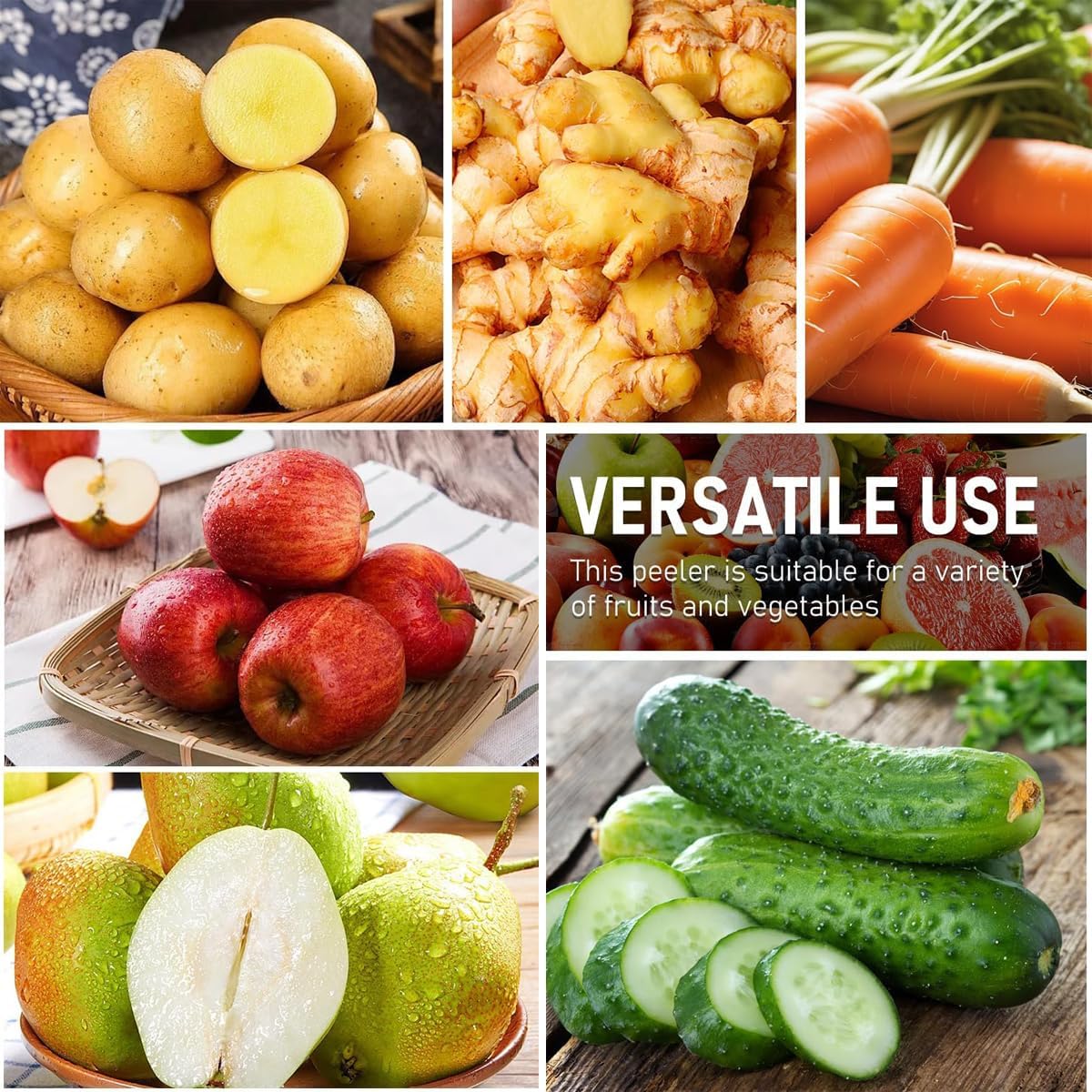 2PCS Peeling Knife with Container,Double-Sided Stainless Steel Multifunctional Kitchenware Set,Vegetable Peeler with Catcher for Cooking Camping Kitchen Fast Peeling Tool