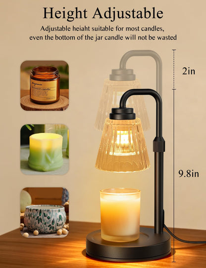 Candle Warmer Lamp with Timer Dimmable, Adjustable Lamp Candle Warmer, Birthday Gifts for Women Mom, Wax Warmer Lamp for Scented Jar, House Warming Gifts New Home Decor