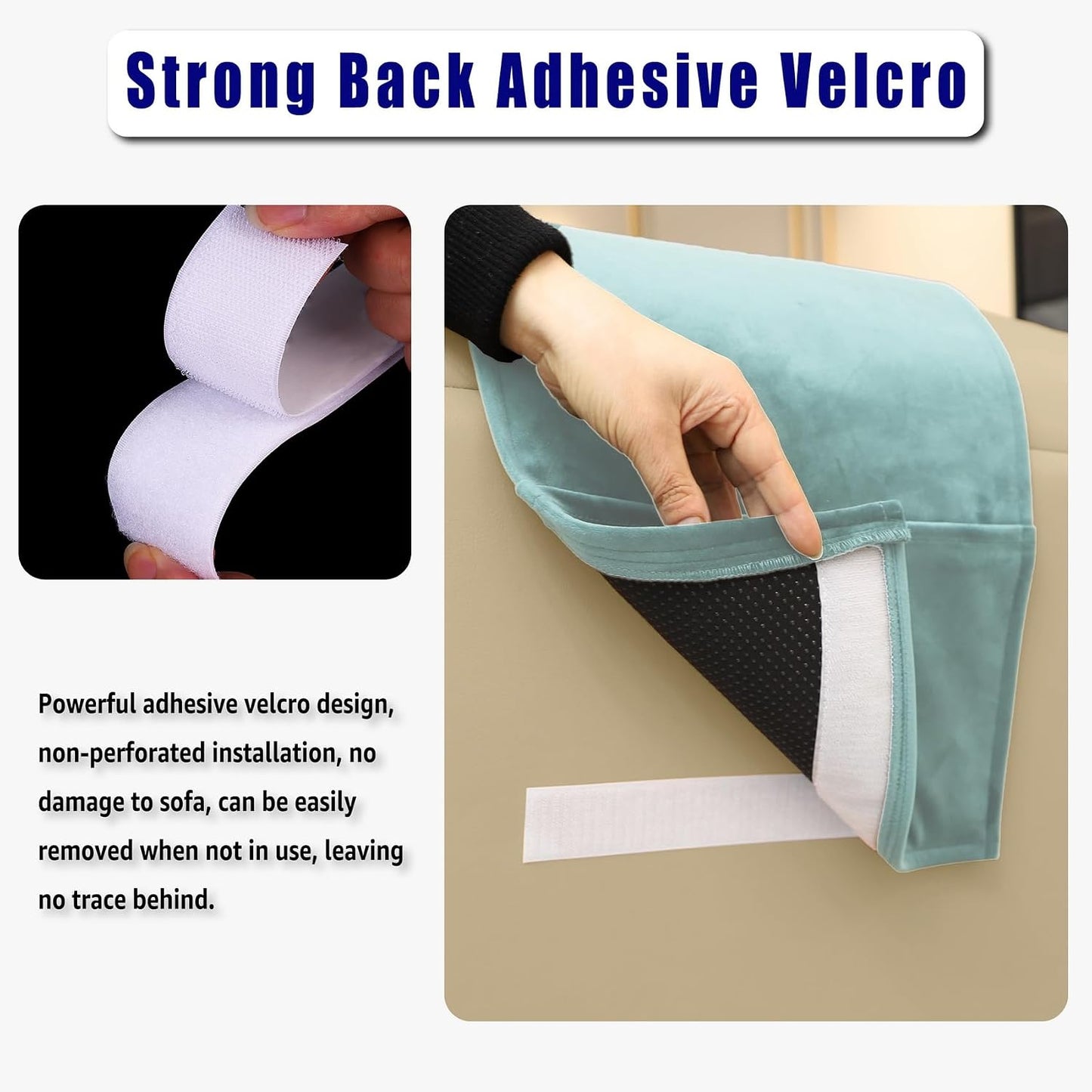 Adjustable Headrest Pillow for Recliners and Armchairs - Non-Slip Velvet Cushion for Neck Support and Pain Relief (Gray)