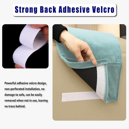 Adjustable Headrest Pillow for Recliners and Armchairs - Non-Slip Velvet Cushion for Neck Support and Pain Relief (Gray)