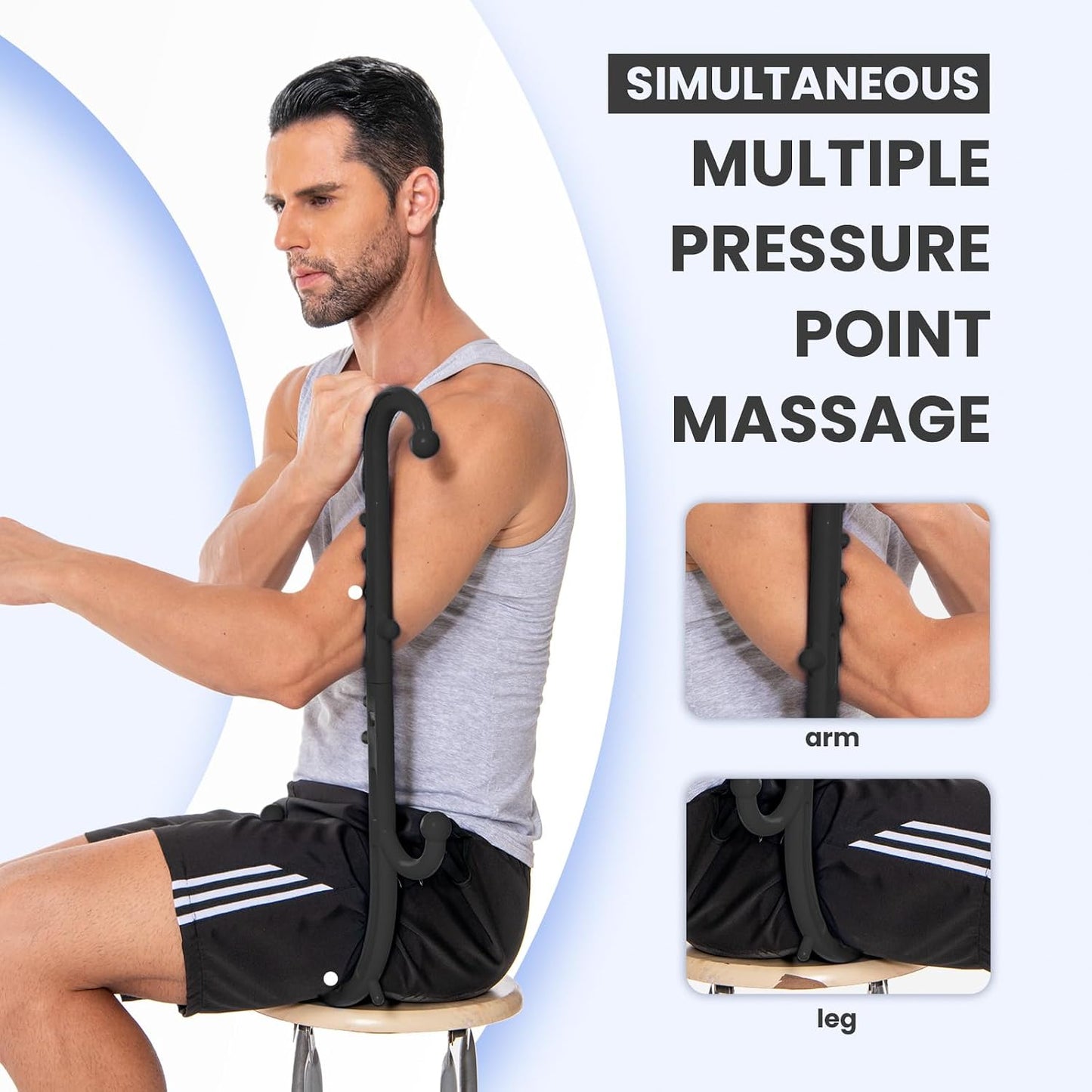 Ranarose Deep Tissue Back & Neck Massager for Body Muscle Pain Relief | Trigger Point Massage Tool for Full Body, Shoulders, Legs, Muscle Knot Remover, for Self-Massage, Pressure Point Massage Tool