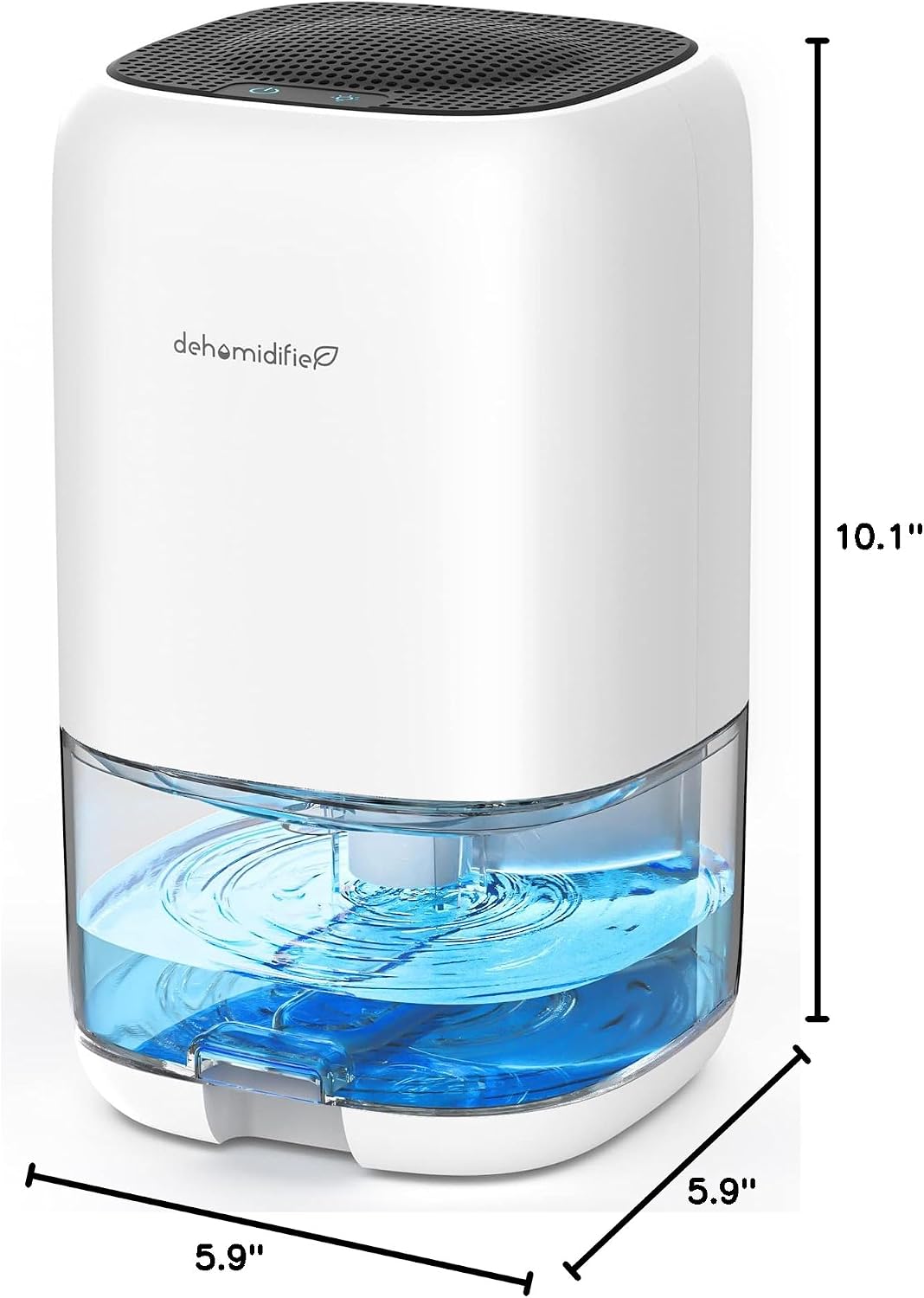 35 OZ Dehumidifier for Bedroom RV, Quiet with Auto Shut Off, Gold | 280 Sq.Ft Small Dehumidifiers for Home Bathroom Closet, 7 Color Light, 28dB Ultra Quiet, 35OZ Water Tank