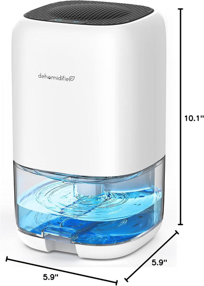 35 OZ Dehumidifier for Bedroom RV, Quiet with Auto Shut Off, Gold | 280 Sq.Ft Small Dehumidifiers for Home Bathroom Closet, 7 Color Light, 28dB Ultra Quiet, 35OZ Water Tank