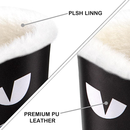 Plush Lined Eyeglasses Holder, PU Leather Glasses Stand Case