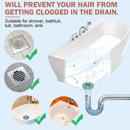 Gotega 5 Pack Sink Drain Strainer, Hair Catcher for Bathroom Tub Shower | Sink Hair Catcher Shower Drain Durable Silicone Hair Stopper Shower Drain Cover Hair Trap, Bathroom Sink Replacement