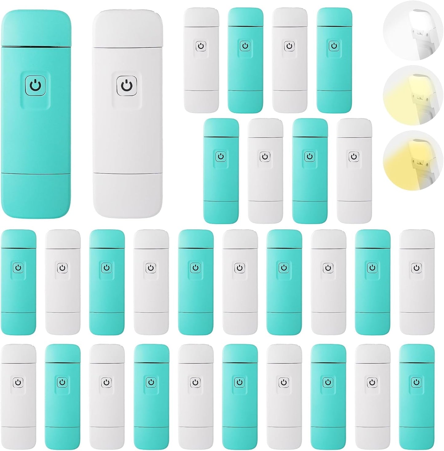KunHe 10 Pack USB Rechargeable Book Light Bulk for Reading at Night in Bed LED Reading Lights with Clip for Kids & Adults Bulk Gift for Book Lovers