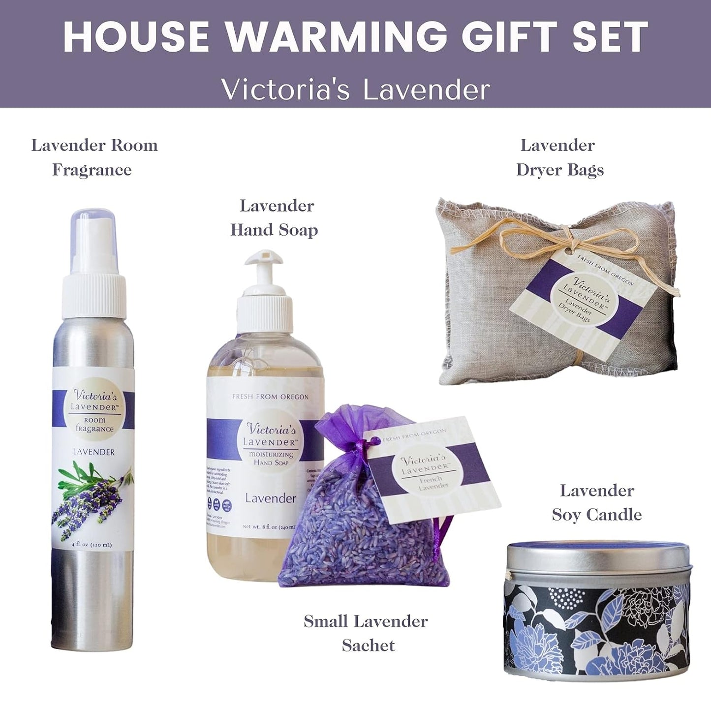 Victoria's Lavender Luxury Lavender Relaxing Spa Gift Basket, Set of 3 | Neck Wrap, Dead Sea Bath Salts, and Hand & Body Lotion , Microwavable Neck Heating Pad Filled with Lavender Buds & Flax Seed