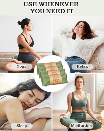 Hihealer Lavender Eye Pillow for Sleeping, Weighted Eye Mask for Spa, Yoga