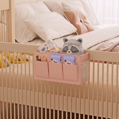 Bedside Caddy Bedside Storage Hanging Organizer for Bunk Dorm Bed Rail | Bed Caddy with Hooks, Top Bunks and Dorm Essentials for Water, Tissues, Tablets, Books, Phones, Remotes and Other Necessories