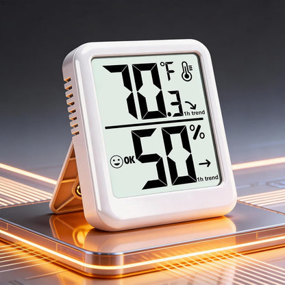 Room Thermometer Indoor Hygrometer Digital Humidity Meter | Accurate Sensor, Fast Refresh, Big Digits, Easy to View, ℉/℃, w/ AAA Battery, Compact for Home, Office, Pet, Plant