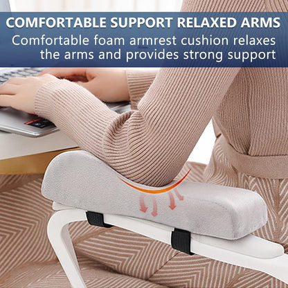 Chair Ergonomic armrest Cushions Elbow Pillow Pressure Relief Office Chair Gaming Chair armrest with Memory Foam armrest Pads 2-Piece Set of Chair （Gray）