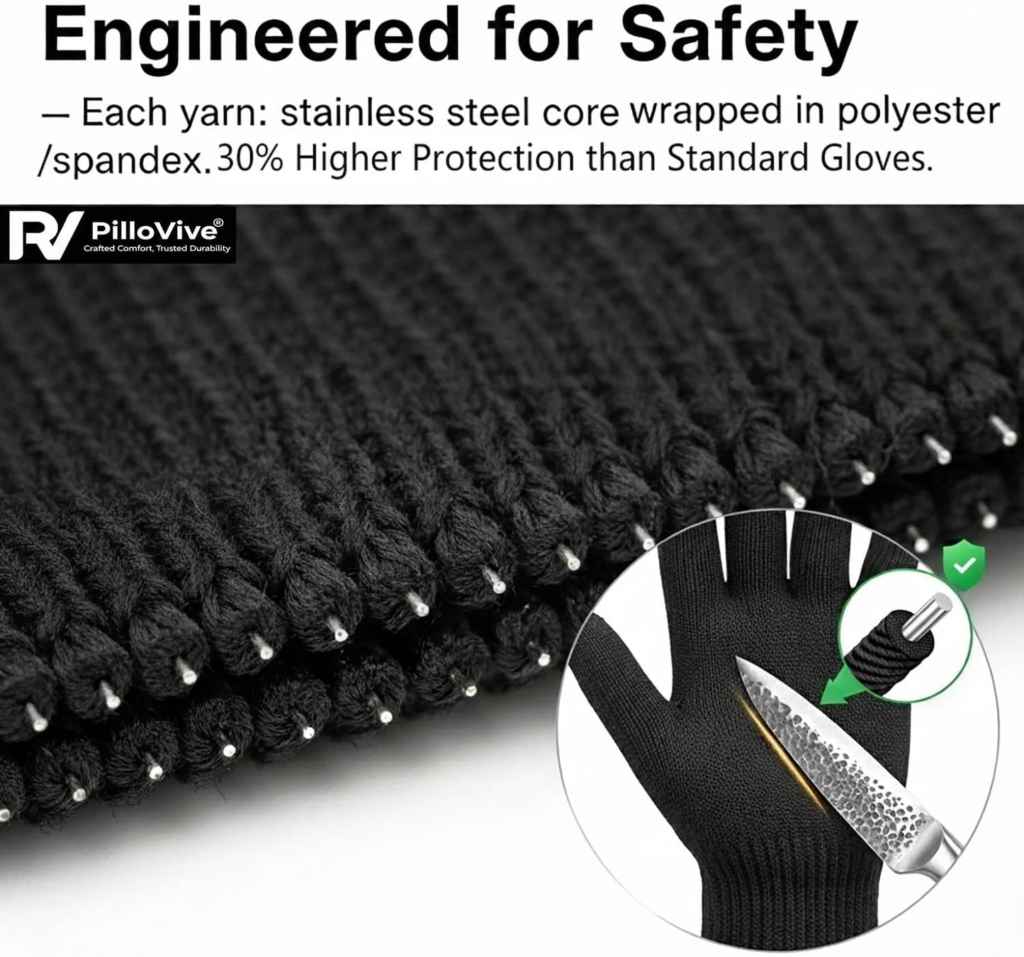 4PCS Cut Resistant Gloves Food Grade Level 5 Protection,Safety Cutting Gloves with Stainless Steel Wire for Kitchen Chefs Butchers Meat Cutting Mandoline Oyster Shucking Garden -Superior Dexterity, L