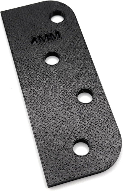 Door Hinge Shims (Set of 3) Hinge Spacer for Interior and Exterior Door Alignment - for 3.5", 4" and 4.5" Standard Hinges (3mm Thick, White, 3.5-inch)