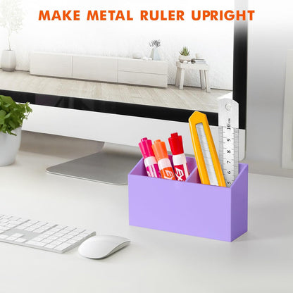 BEYGORM Magnetic Dry Erase Marker Holder for Whiteboard & Refrigerator | Non-slip Acrylic Pen Holder for Classroom, Fridge Magnet, Locker Organizer Accessories, Teacher & School Supplies(Black)