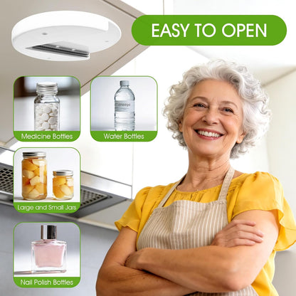 Under Cabinet Jar Opener for Seniors Arthritis Weak Hands | Effortless bottle can opening helper, space saving practical design, multi-functional daily household kitchen gadget tool