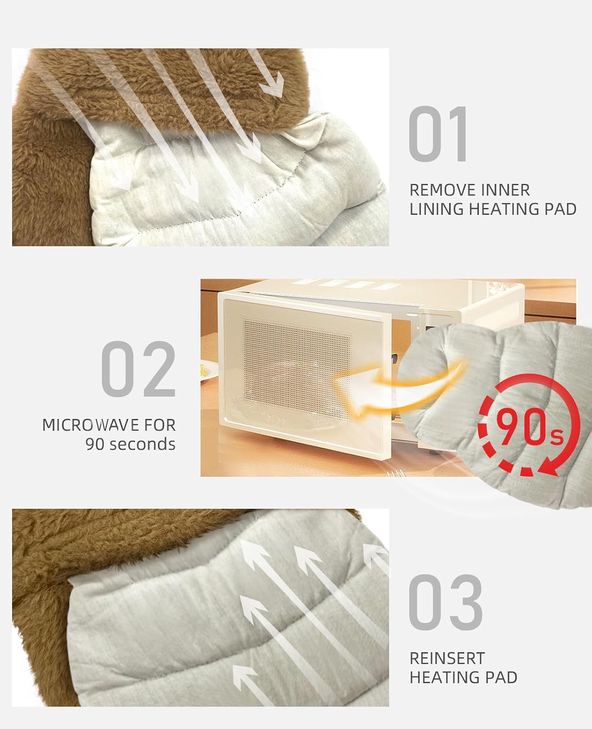 Otter Microwave Heating Pad for Cramps,Cute Stuffed Animal,Cozy Plush | 15 * 8" Cozy Plush Microwavable Heating Pads for Back, Neck Shoulder, Washable Cover,Unscented