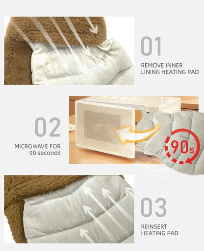 Otter Microwave Heating Pad for Cramps,Cute Stuffed Animal,Cozy Plush