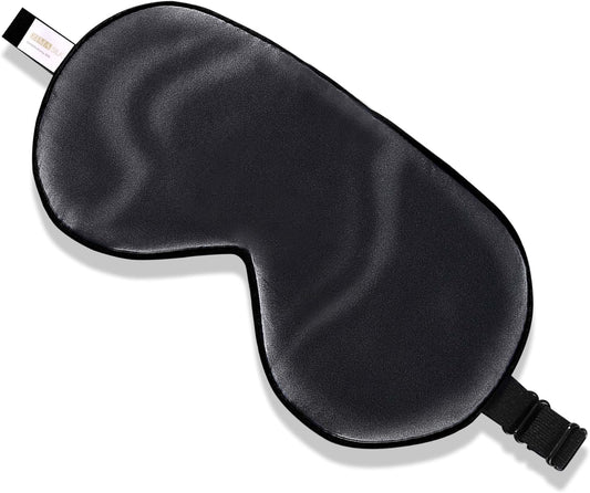 ZIMASILK Adjustable 100% Mulberry Silk Sleep Mask | Super-Smooth Soft Natural Silk Eye Mask for Sleep, Travel, Multiple Color Options ( Navy Blue )