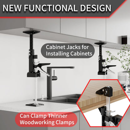 [Upgrade] Labor Saving Arm Jack 2 Pack,15.5 Inch Stainless Steel Furniture Lifts with Handbag,Hand Furniture Jack Lifter Tool for Installing Cabinets,Flooring&Windows,Load 440LBS