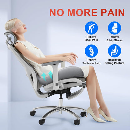 Benazcap Large Ergonomic Seat Cushion Relieves Sciatica & Tailbone Pain