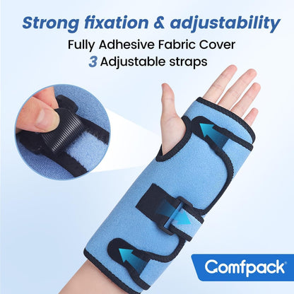 Wrist Ice Pack Wrap for Carpal Tunnel Relief with 2 Gel Ice Packs | Reusable Wrist Brace Compression Sleeve for Injuries, Tendinitis, Swelling, Surgery Recovery, Detachable Gel Inserts, Gifts